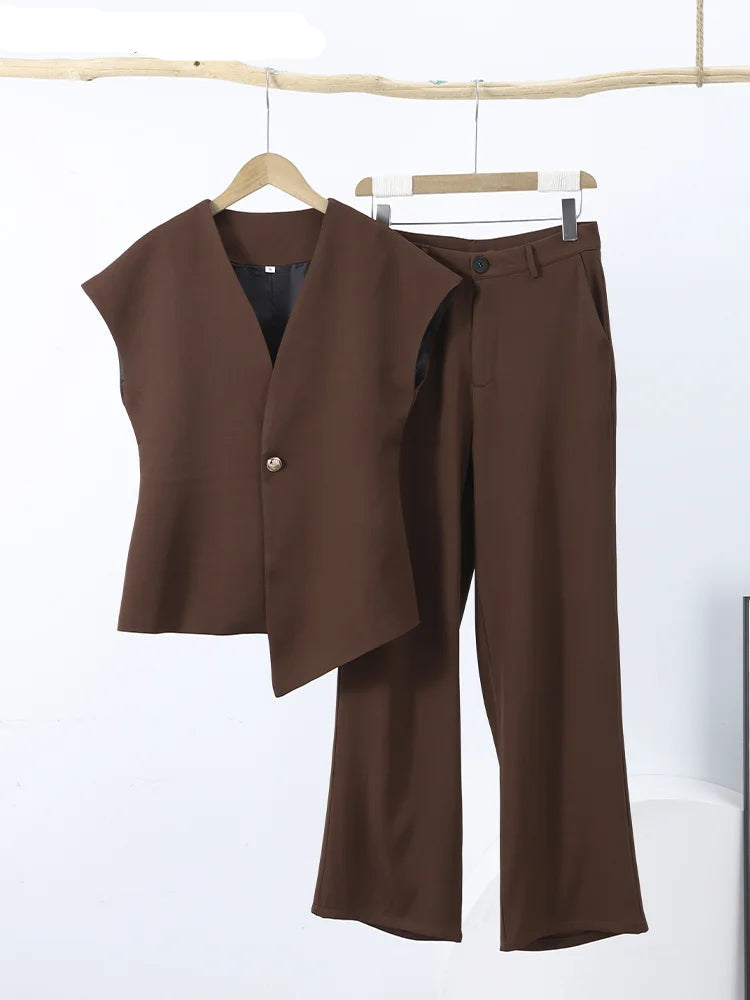 Conjunto Feminino Alfaiataria Calça e Blusa