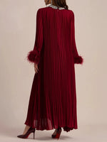 Vestido Longo Plissado Alessandra