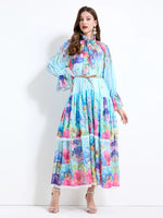 Vestido com Cinto Floral Giorgia