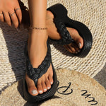 Chinelo Flip-Flops Trançado Antiderrapante