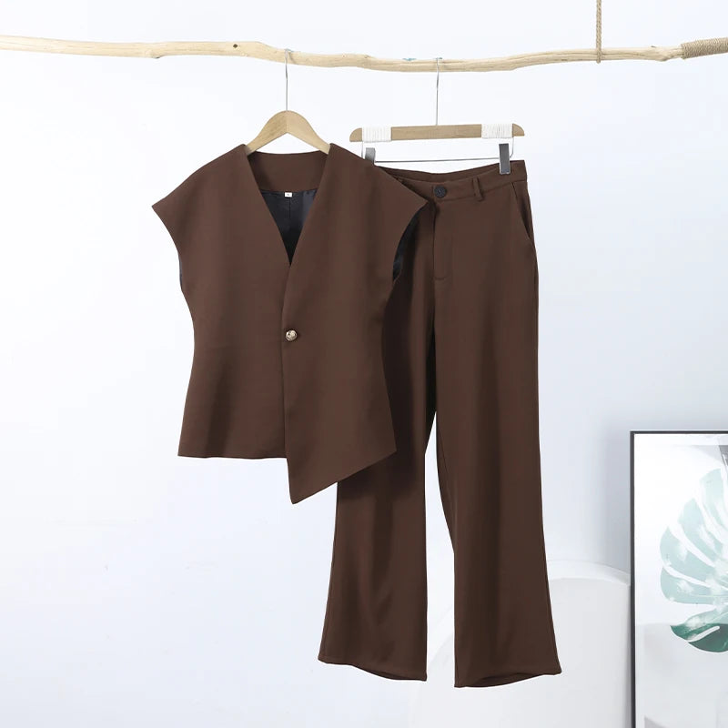 Conjunto Feminino Alfaiataria Calça e Blusa