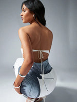 Vestido Longo Borboleta Sem Alças