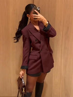 Blazer Vinho Oversized em Alfaiataria