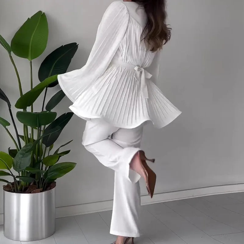 Conjunto Elegante Plissado