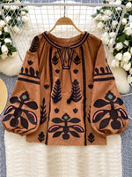 Bata Bordada Manga Longa