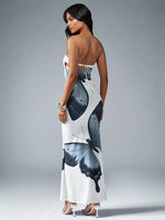 Vestido Longo Borboleta Sem Alças