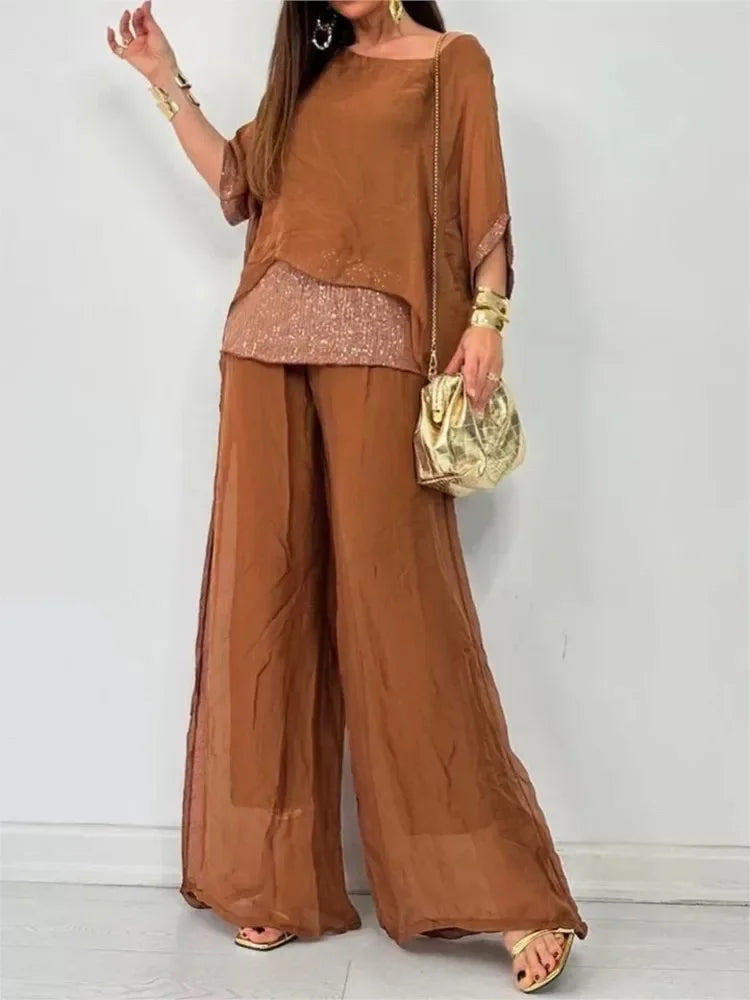 Conjunto Adriana | Conjunto Feminino com Estilo e Brilho Casual