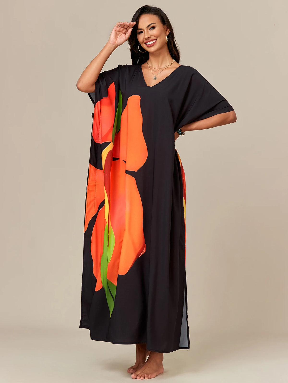 Vestido Kaftan Floral