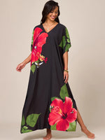 Vestido Kaftan Hibisco