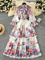 Vestido com Cinto Floral Giorgia