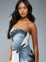 Vestido Longo Borboleta Sem Alças