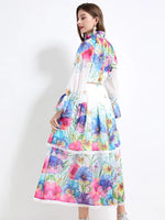 Vestido com Cinto Floral Giorgia