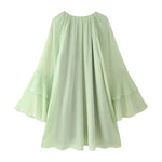 Vestido Boho Verde Pistache