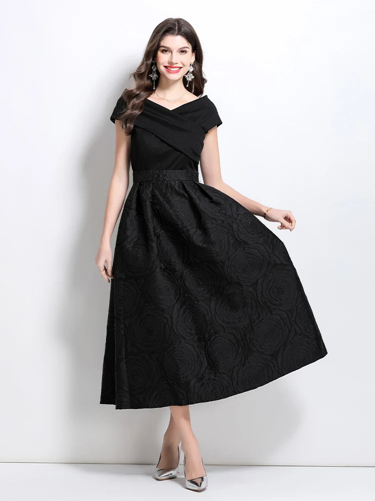Vestido Midi Evasê Rosalinda