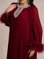 Vestido Longo Plissado Alessandra