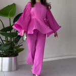 Conjunto Elegante Plissado