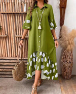 Vestido Chemise Midi com Babados