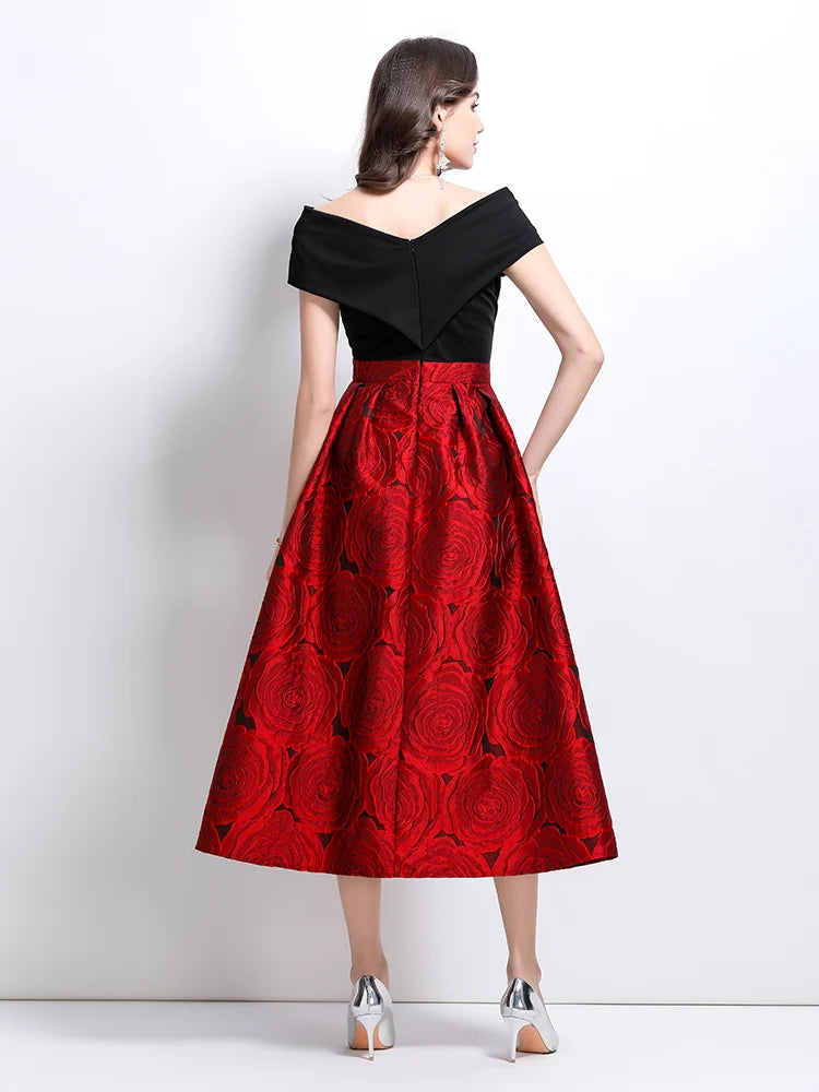 Vestido Midi Evasê Rosalinda