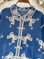 Camisa Feminina Laço Bordada - Elegância e Charme | MIZZY