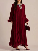 Vestido Longo Plissado Alessandra