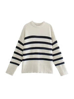 Suéter Listrado Oversized Feminino