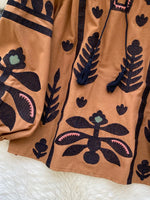 Bata Bordada Manga Longa