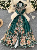 Vestido Longo com Cinto Celestina