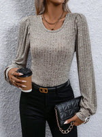 Blusa Feminina com Renda e Manga Longa