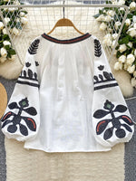 Bata Bordada Manga Longa