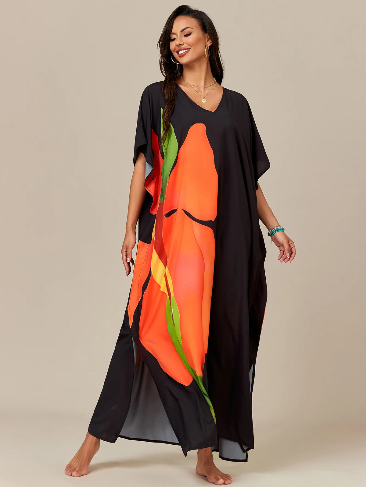 Vestido Kaftan Floral