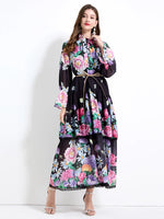 Vestido com Cinto Floral Giorgia