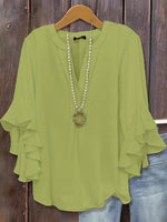 Blusa Feminina Soltinha Manga Babado