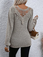 Blusa Feminina com Renda e Manga Longa