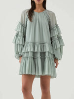 Vestido Boho Curto com Babados