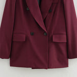 Blazer Vinho Oversized em Alfaiataria