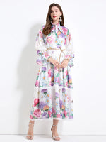 Vestido com Cinto Floral Giorgia