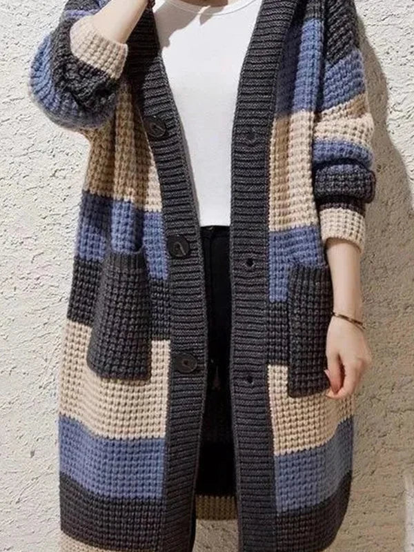 Casaco Feminino de Tricô Manga Longa