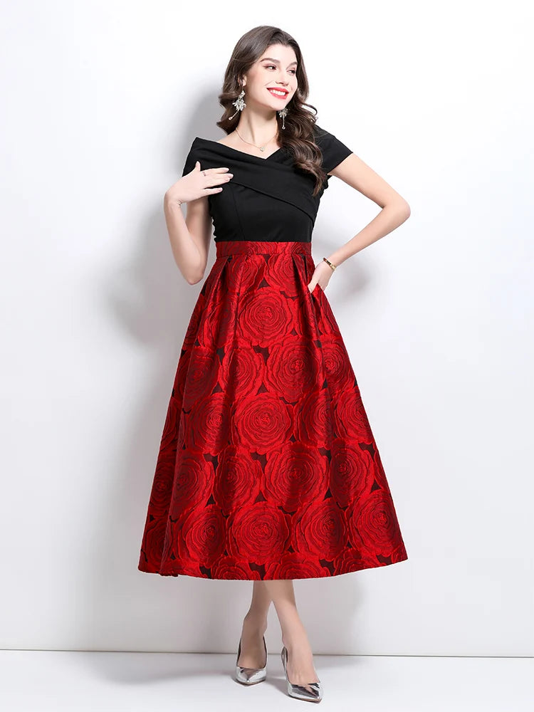 Vestido Midi Evasê Rosalinda