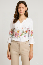 Blusa Manuela com Estampa Floral
